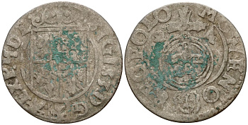 Польша 3 полкера (3 полторака - 1 крейцер) 1624 Сигизмунд III Ваза (1587-1632) Gorecki B.24, KM 41 серебро 4158-961
