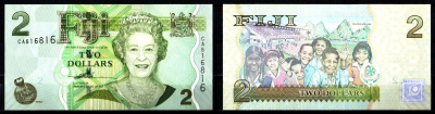 Фиджи 2 доллара 2007 Pick 109 a бумага UNC (пресс) 8608-1-2-1