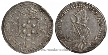Тоскана 1 пиастра 1611 Козимо II Медичи Dav. 4196 серебро 00-000-00
