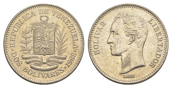 Венесуэла 2 боливара 1988 Симон Боливар Y 43 никель 4599-646