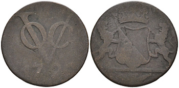 Нидерландская Восточная Индия, Утрехт (Утрехт) 1 дуит 1790 KM 111.1 медь 4577-331