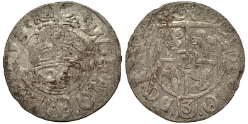 Польша, Эльблонг 1/24 талера (полторак) 1633 (16)33, Густав Адольф, Шведское правление (1626-1636), вес 0,88 гр., королевский выпуск KM 41 серебро 1516-1241