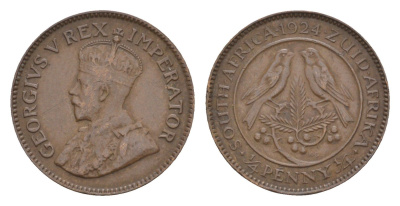 ЮАР 1/4 пенни 1924 KM 12.1 бронза 1518-1215
