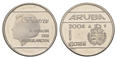 Аруба 1 флорин 2004 KM 5 сталь плакированная никелем UNC 175-1015