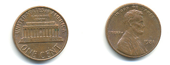 США 1 ЦЕНТ 1981 ЛИНКОЛЬН KM 201 медь цинк 179-354
