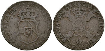 Нидерланды Испанские, Брабант 1 дуит 1700 KM 118 медь 1526-1243