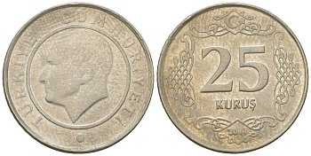 Турция 25 курушей 2011 KM 1242 медно-никель 4610-1111