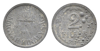 Венгрия 2 филлера 1944 BP KM 519 цинк 4665-564