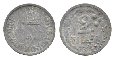 Венгрия 2 филлера 1944 BP KM 519 цинк 4665-564
