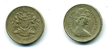 Великобритания 1 фунт 1983 Елизавета II (1952-2022) KM 933, Spink 4221 никель латунь 35-337