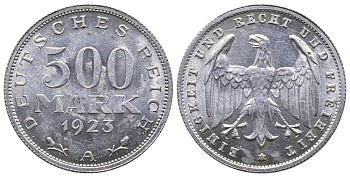 ГЕРМАНИЯ 500 МАРОК 1923 А KM 36, J. 305 алюминий 4380-615