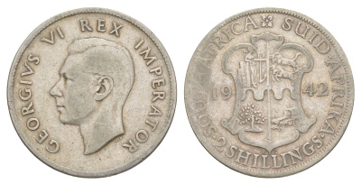 ЮАР 2 шиллинга (флорин) 1942 KM 29 серебро 4637-353