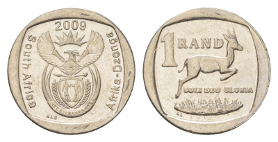ЮАР 1 ранд 2009 KM 468 медь плакированная никелем 4627-543