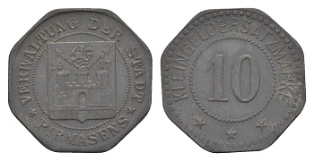Пирмазенс 10 пфеннигов 1917 Funck 426.4, Men18 25724.4 цинк 4643-941