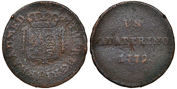 Италия, Милан, Ломбардия 1 кватрино 1779 Мария Терезия KM 182 медь 4164-618