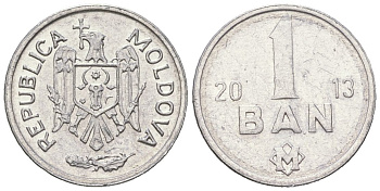 Молдавия 1 бань (бани) 2013 KM 1 алюминий aUNC 4621-561