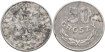 ПОЛЬША 50 ГРОШЕЙ 1976 MW KM 48.1 алюминий 106-516
