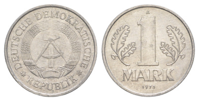 ГДР 1 марка 1973 A KM 35.2 алюминий aUNC 4153-1233
