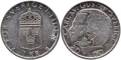 Швеция 1 крона 2000 Карл XVI Густав (1973- ) KM 852а медно-никель 60-736