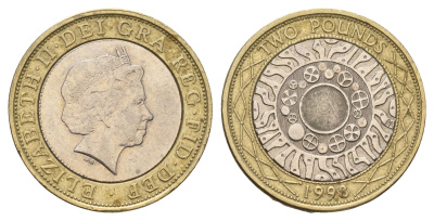 Великобритания 2 фунта 1998 Елизавета II (1952-2022) KM 994, Spink 4570 (K9) биметалл 3999-1036