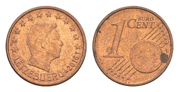 Люксембург 1 евроцент 2016 KM 75 сталь плакированная медью 4158-1153