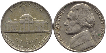 США 5 ЦЕНТОВ 1981 P, ДЖЕФФЕРСОН KM А192 медно-никель 31-642