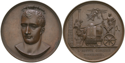 Набор бронзовых французских медалей и медальонов 1810 года. Оригинальный комплект. 0-0-02