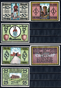 Хальтерн (Пруссия, Вестфалия) набор из 3 нотгельдов 1921 2193-4-2-1