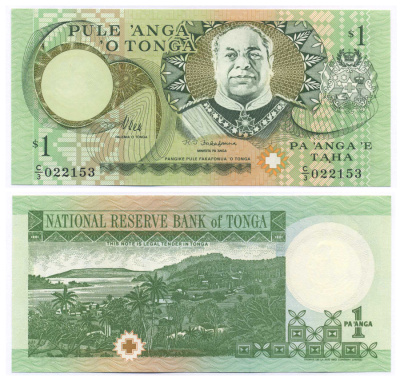 ТОНГА 1 ПААНГА 1995 ПОДПИСЬ U-F Pick 31b бумага UNC (ПРЕСС) 8588-81-2-2