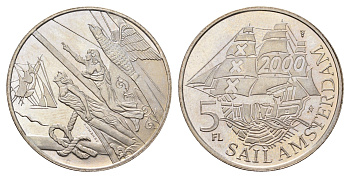 Нидерланды муниципальный жетон - 5 флоринов 2000 Новое тысячелетие - Boegbeelden никель UNC 4672-1245