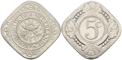 Нидерланды  5 центов 1923 KM 153 медно-никель 4132-311