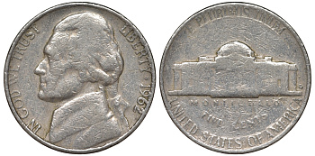 США 5 центов 1962 D, Джефферсон KM A192 медно-никель 4561-512