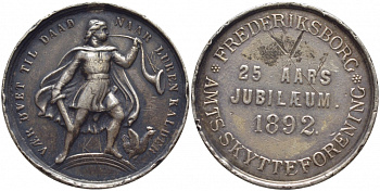 ДАНИЯ МЕДАЛЬ 1892 ЗАМОК ФРИДЕРИКСБОРГ, НАЦИОНАЛЬНЫЙ МУЗЕЙ ИСТОРИИ, ДИАМЕТР 28,5 ММ. ВЕС 10,3 ГР. 1084-4-63