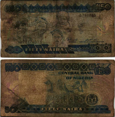 Нигерия 50 найра ND (1991-2000) жители Нигерии, подпись 8 Pick 27 a бумага 6299-66-1-1