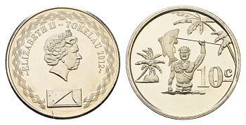 Токелау 10 центов 2012 год-тип KM 103 медно-никель UNC 98-817