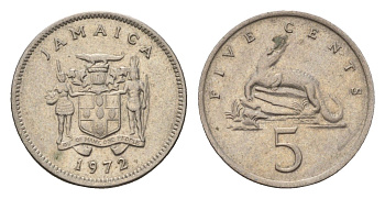 Ямайка 5 центов 1972 KM 46 медно-никель 4643-648