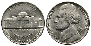 США 5 ЦЕНТОВ 1976 KM А192 медно-никель 89-512