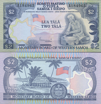 Западное Самоа 2 тала ND (1980)  Pick 20  бумага  UNC (пресс) 451-1098-1