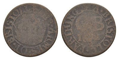 Англия, Бристоль 1 фартинг 1652 Withers 12 медь 4659-113