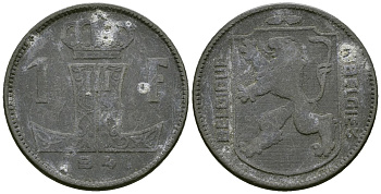 Бельгия 1 франк 1941 KM 127 цинк 4177-1032