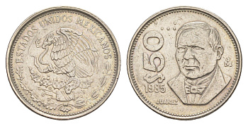 Мексика 50 песо 1985 Mo KM 495 медно-никель 4637-743