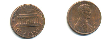 США 1 ЦЕНТ 1985 D, ЛИНКОЛЬН KM 201b цинк плакированный медью UNC 179-412