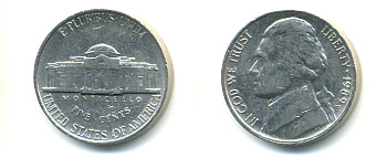 США 5 ЦЕНТОВ 1989 P, ДЖЕФФЕРСОН KM А192 медно-никель 179-744