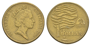 Австралия 1 доллар 1993 Landcare Australia — организация по защите окружающей среды KM 208 алюминиевая бронза 4652-217