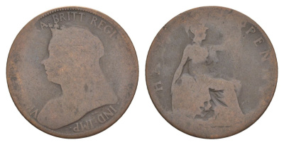 Великобритания 1/2 пенни ND (1895-1901) Виктория (1837-1901) KM 789, Spink 3962 бронза 54-1244