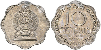 Шри-Ланка 10 центов 1978 KM 140a алюминий 4135-1215