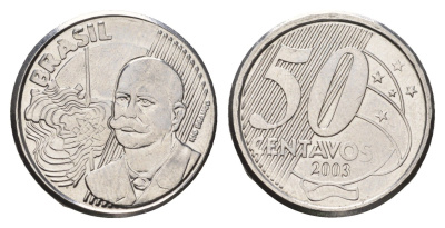 Бразилия 50 сентаво 2003 KM 651 медно-никель 4688-223