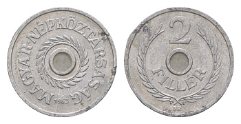 Венгрия 2 филлера 1963 BP KM 546 алюминий 4516-825