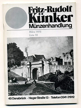 ФРИТЦ-РУДОЛЬФ КЮНКЕР КАТАЛОГ ФИКСИРОВАННЫХ ПРОДАЖ (LAGERKATALOG) 1975 МАРТ, № 18 00-01-01-14