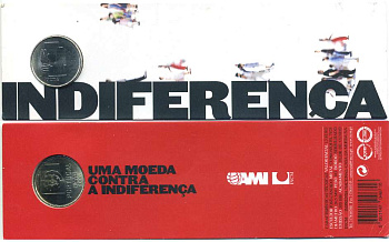 Португалия 1 1/2 евро 2008 в оригинальном картонном буклете, Международная медицинская помощь - Против безразличия UNC 00-00